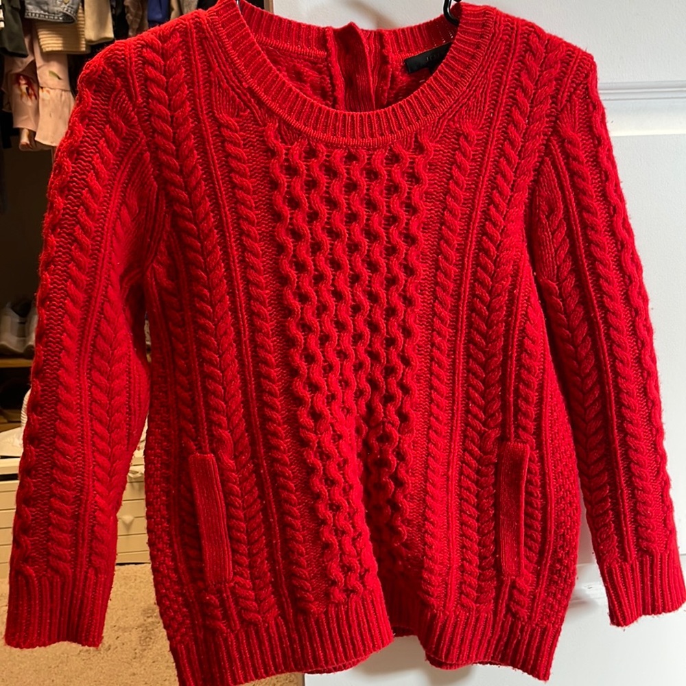 J Crew cable knit sweater
